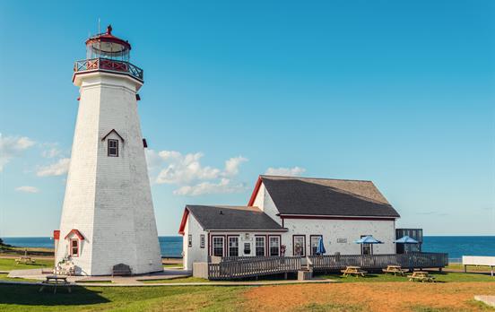 A local landmark, the East Point Lighthouse