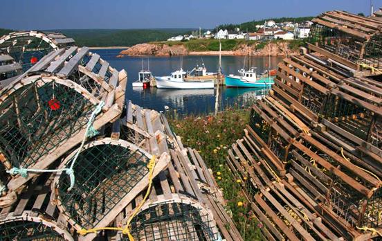 Beautiful harbour on Cape Breton Island