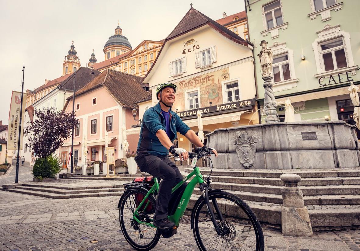 Cycling through charming Austrian towns