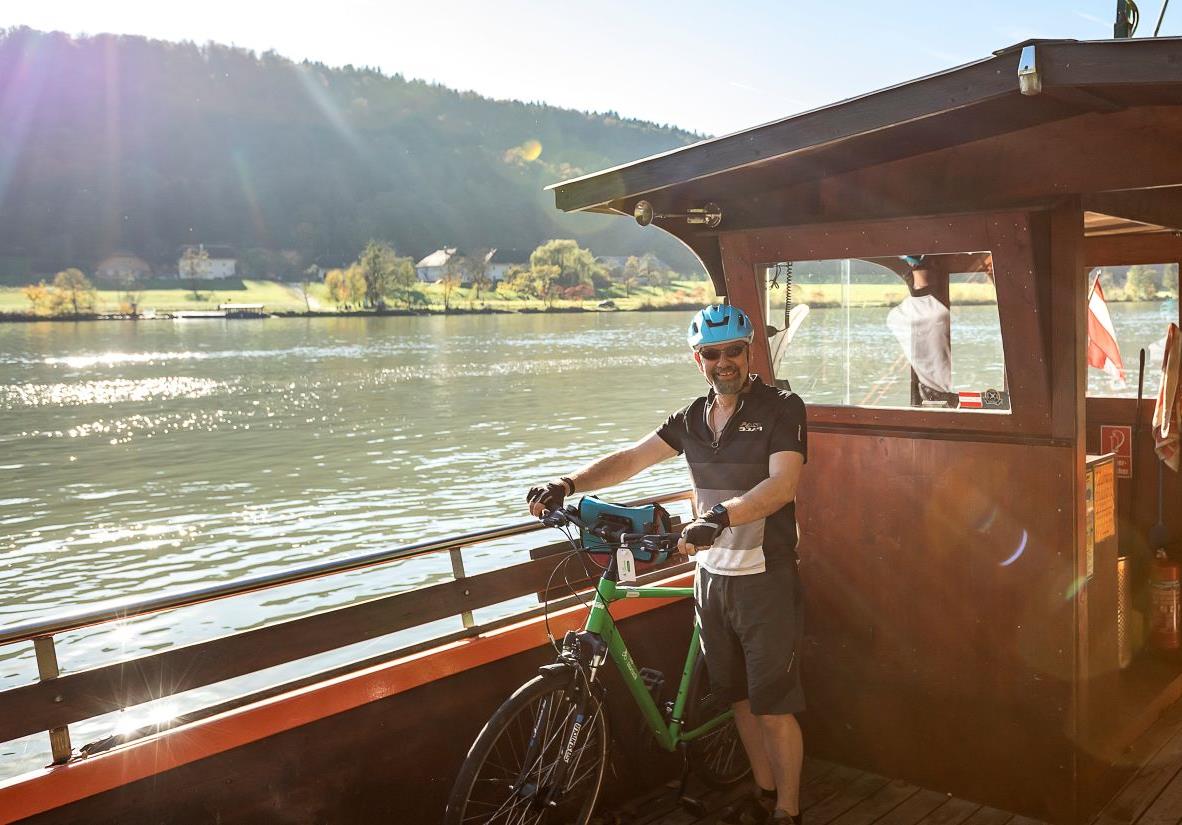 Cross the Danube by ferry