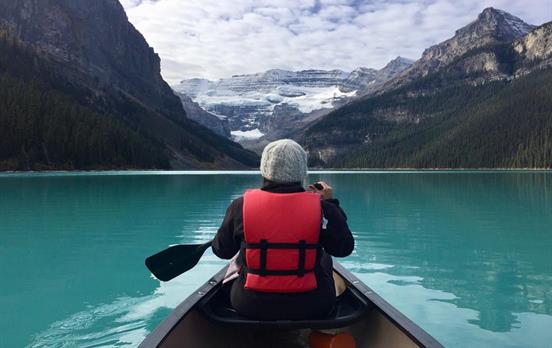 Paddle the calm waters of Lake Louise