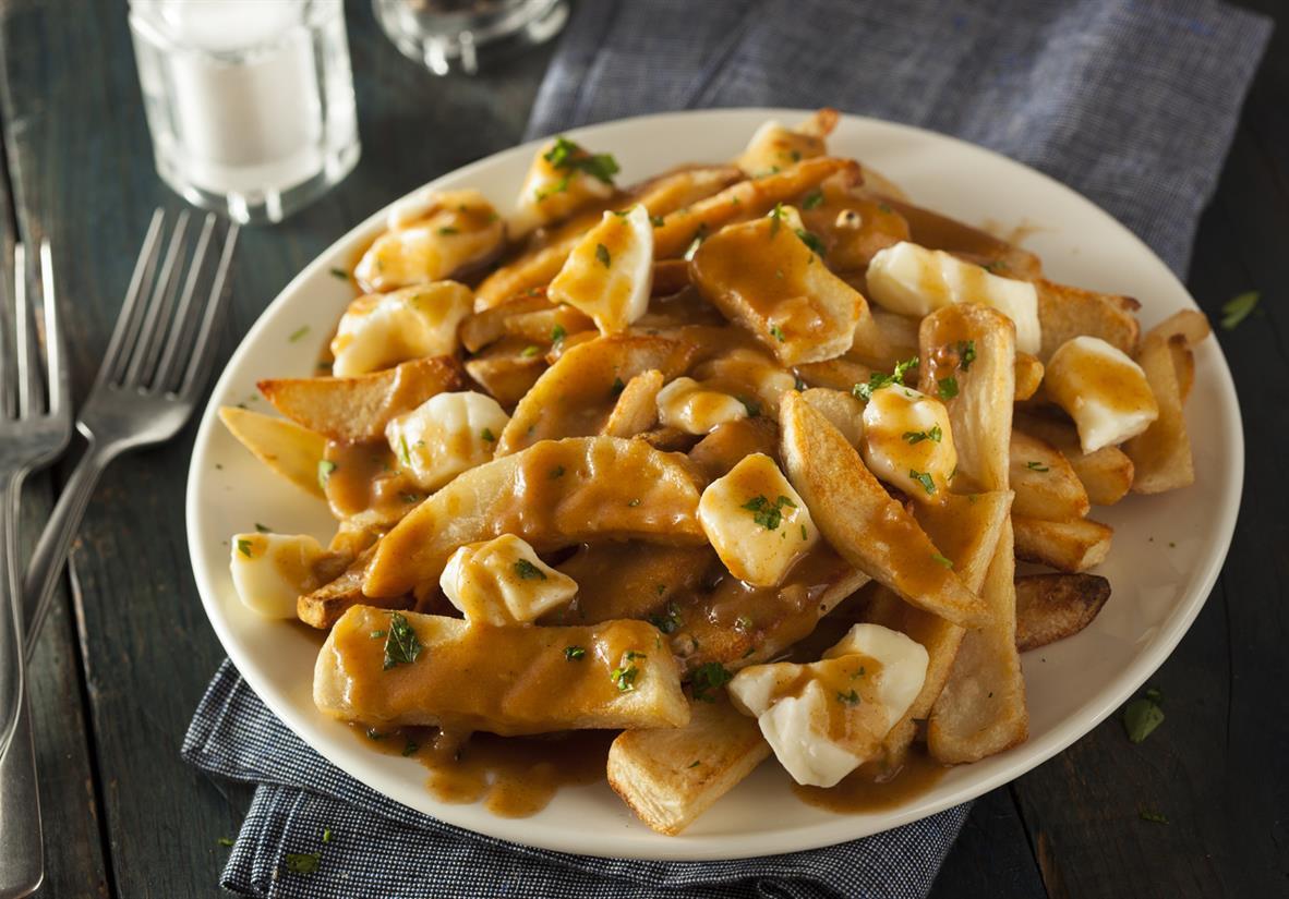 Poutine, a Canadian specialty with French taste