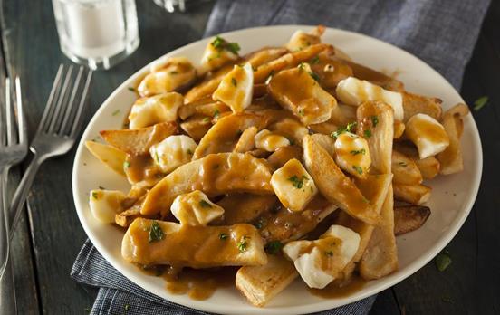 Poutine, a Canadian specialty with French taste
