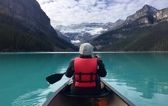 Paddle the calm waters of Lake Louise