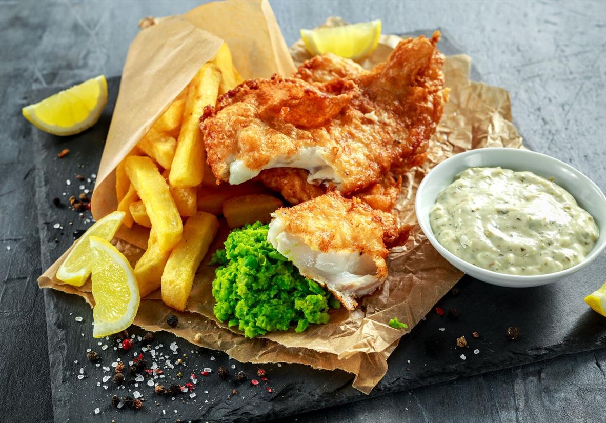 Classic Fish &amp; Chips, a regular pub dish