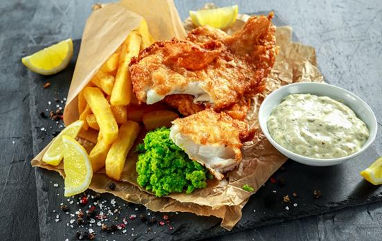 Classic Fish &amp; Chips, a regular pub dish