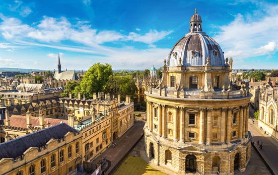 Begin your ride at the university city of Oxford