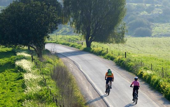 Cycling on quiet roads in Tuscany