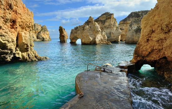 The spectacular coastline at Lagos