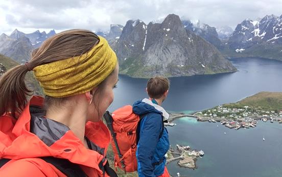 Enjoying the view from Reinebringen