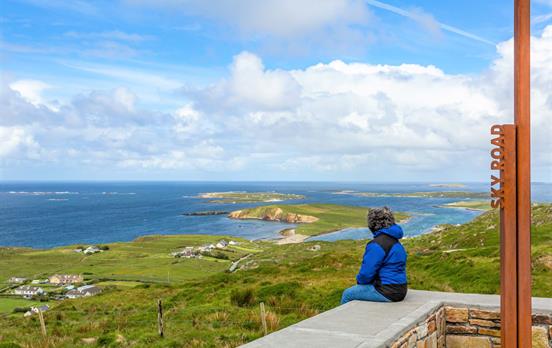 Die Sky Road in Clifden, Connemara
