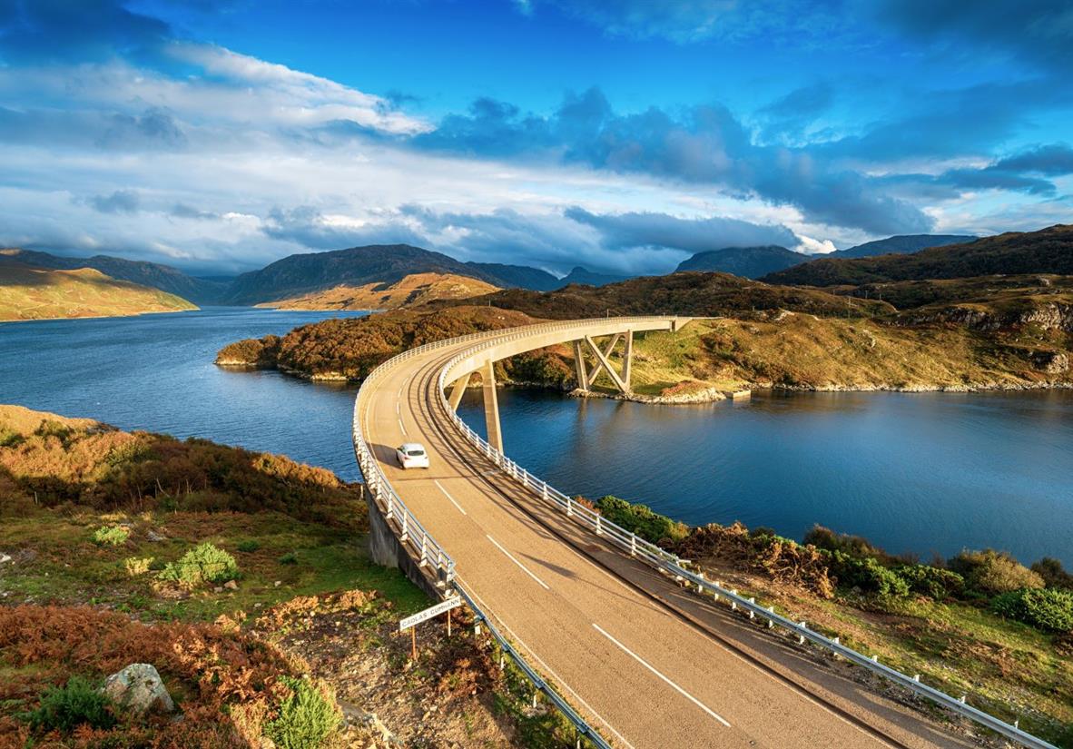 Ikonische Kylesku Bridge