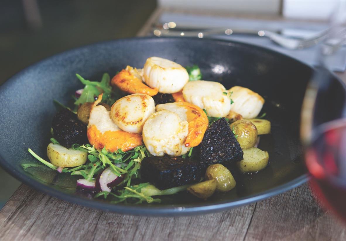 Herzhafte Mahlzeiten &quot;Scallops and black pudding&quot;