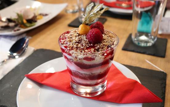 Delicious cranachan dessert