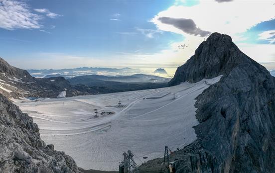 Die Schneepiste am Schladminger Gletscher