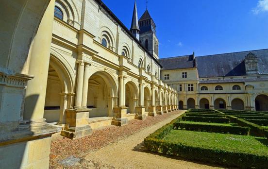 The cloisters of Fontevraud Abbey