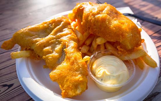 Locally caught battered fish