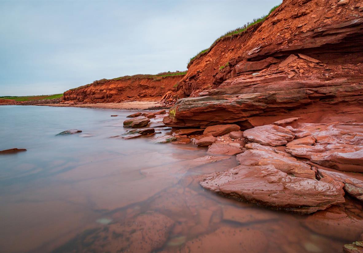 Red Sandstone of Cavendish Beach
