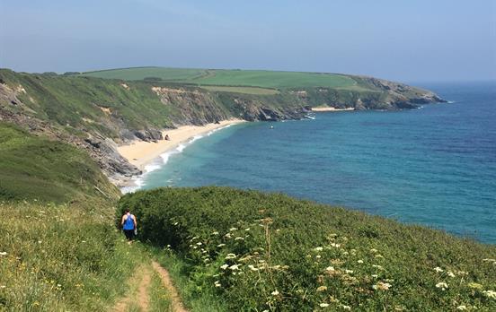 Sandy beaches on the way to Portloe