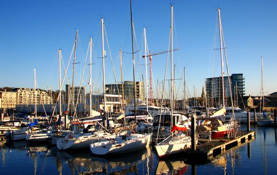 Boats on Plymouth Harbour