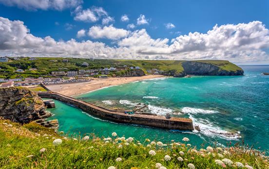 Blick auf die Bucht von Porthreath