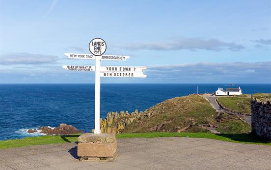 Lands End, the UK's most southerly point