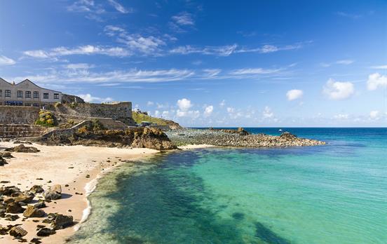 Aquamarine waters of St. Ives