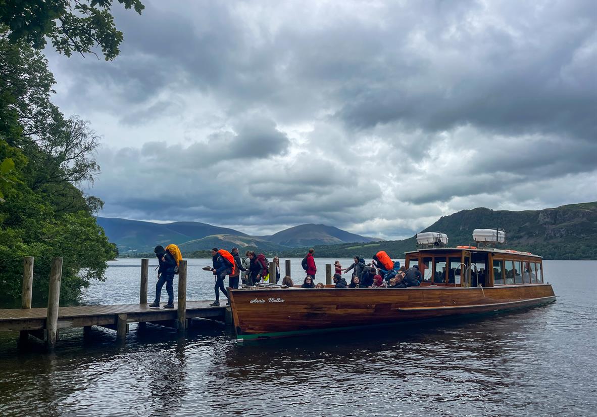 Small ferry boats on Derwentwater