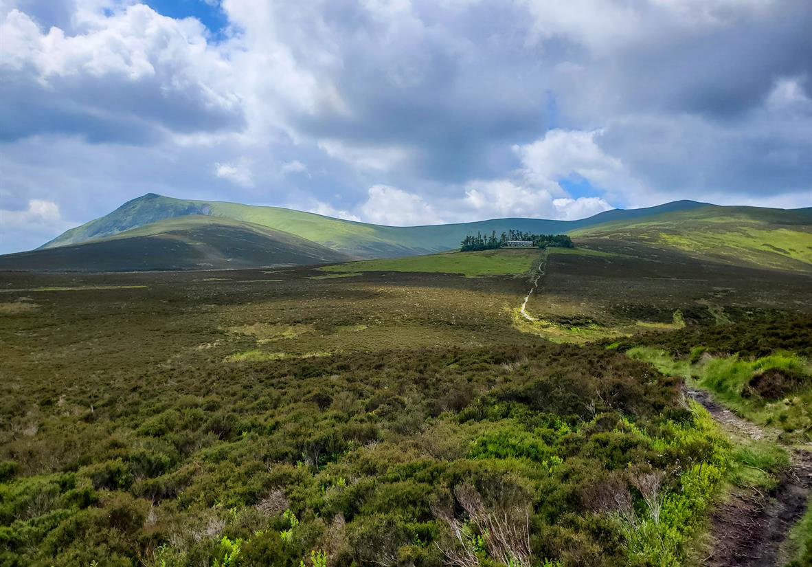 Skiddaw House in the distance