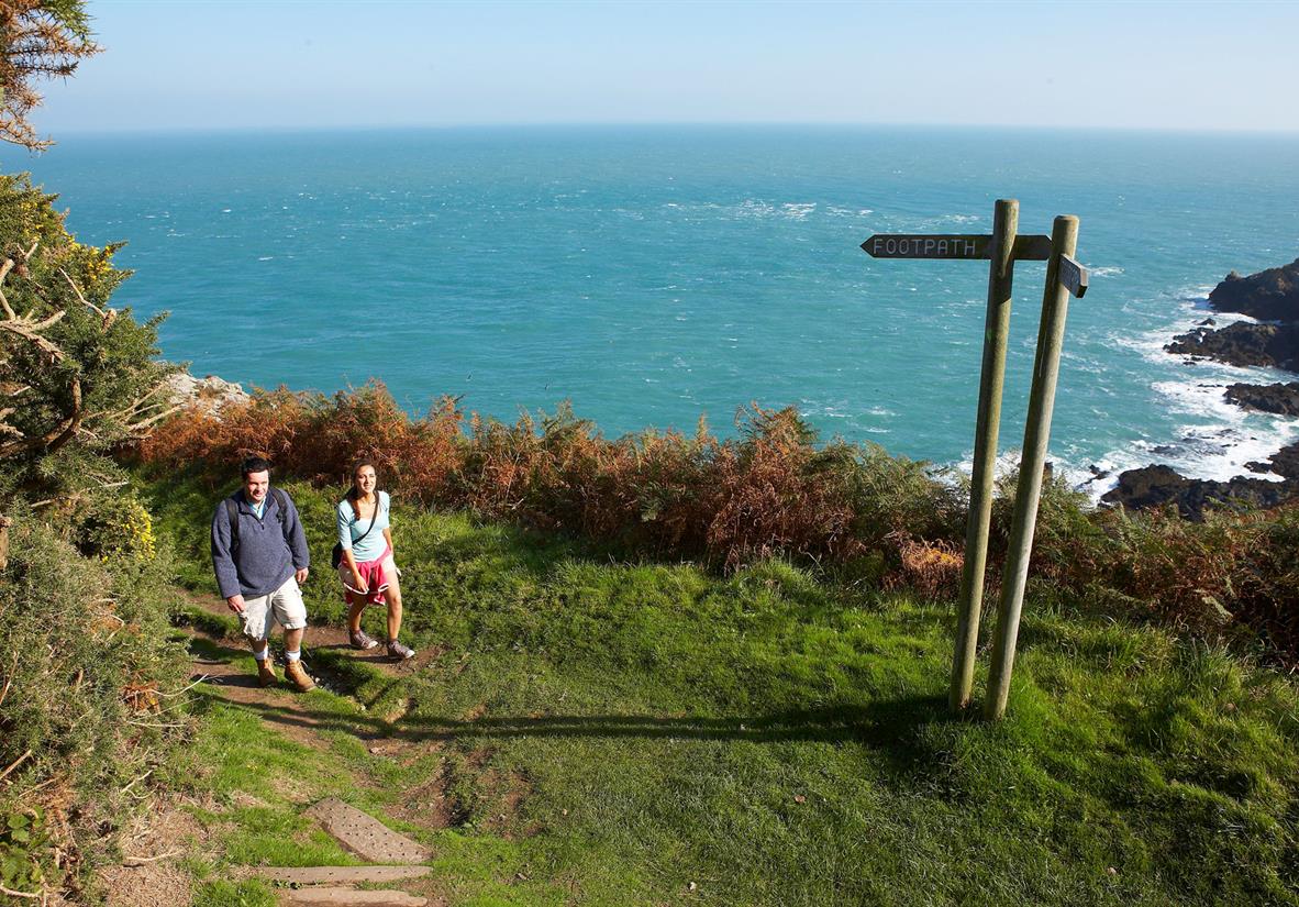 Coastal cliff walking