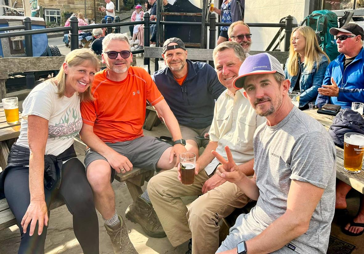 Post walk pints with fellow coast to coasters