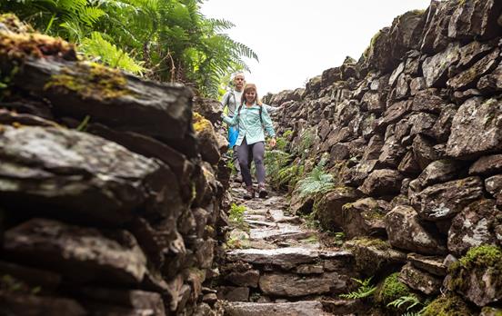 Classic English stone wall fences