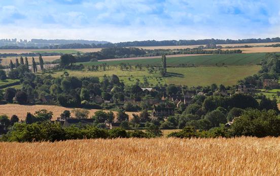 Schöne Ausblicke auf die englische Landschaft