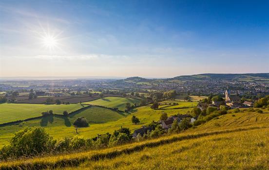 Schöne Ausblicke auf die englische Landschaft