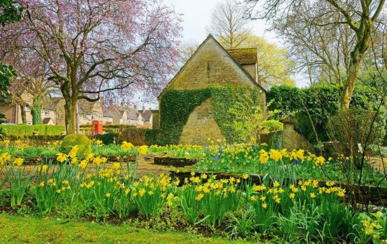 Blühende Gärten im Frühling