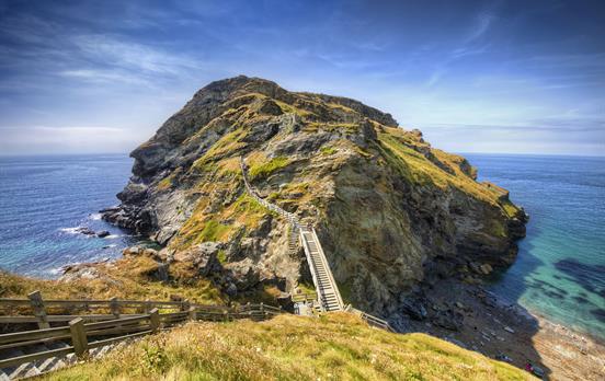 Remnants of King Arthur's Castle in Tintagel