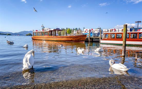 Travel over Lake Windermere on traditional ferries