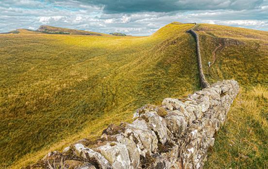 Undulating section of the wall near Housesteads