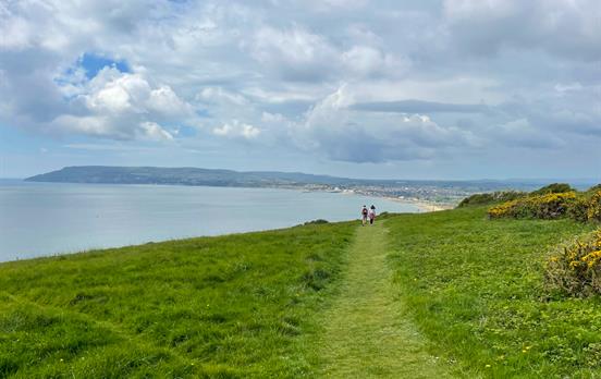 Looking back to Sandown and Shanklin