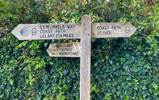 St Michael's Way waymarker