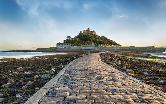 Walk the cobbled path towards St. Michael's Mount