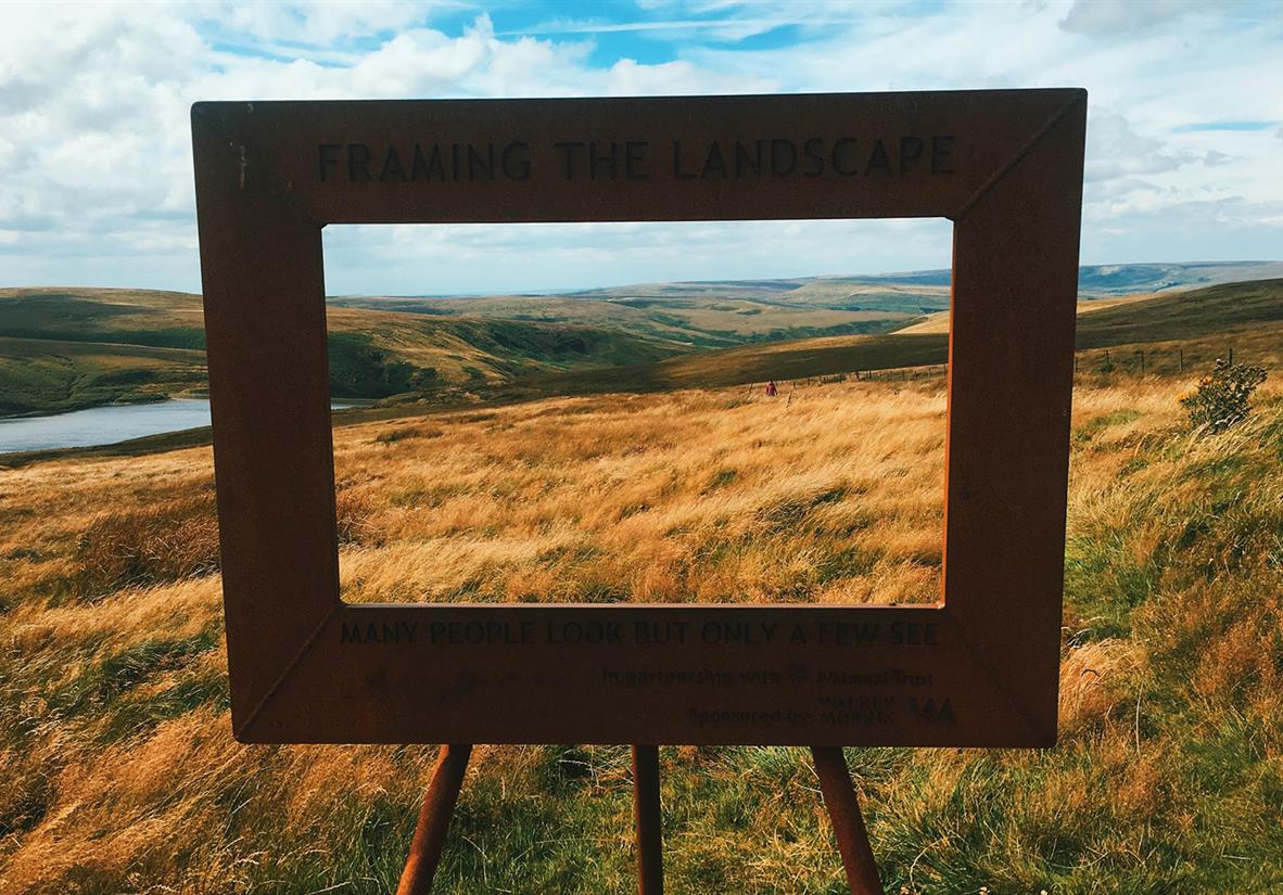 "Framing the Landscape" Sculpture on the trail