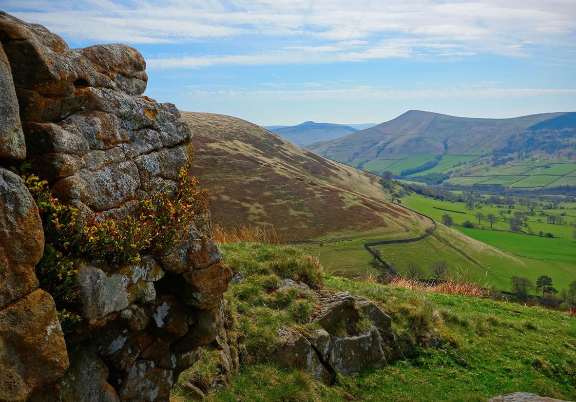 Dramatic countryside surrounding Edale