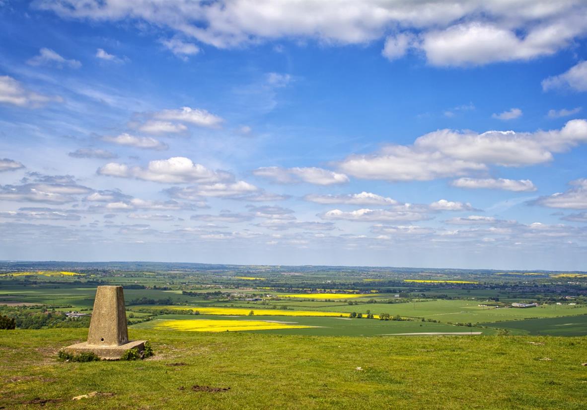 Views over patchwork farmland