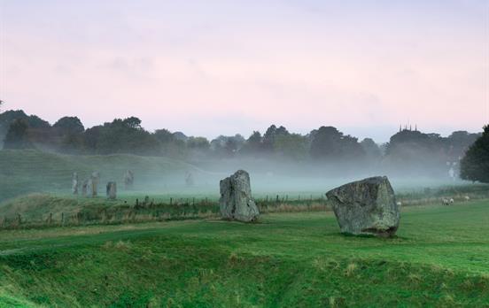 The iconic standing stones in Avebury