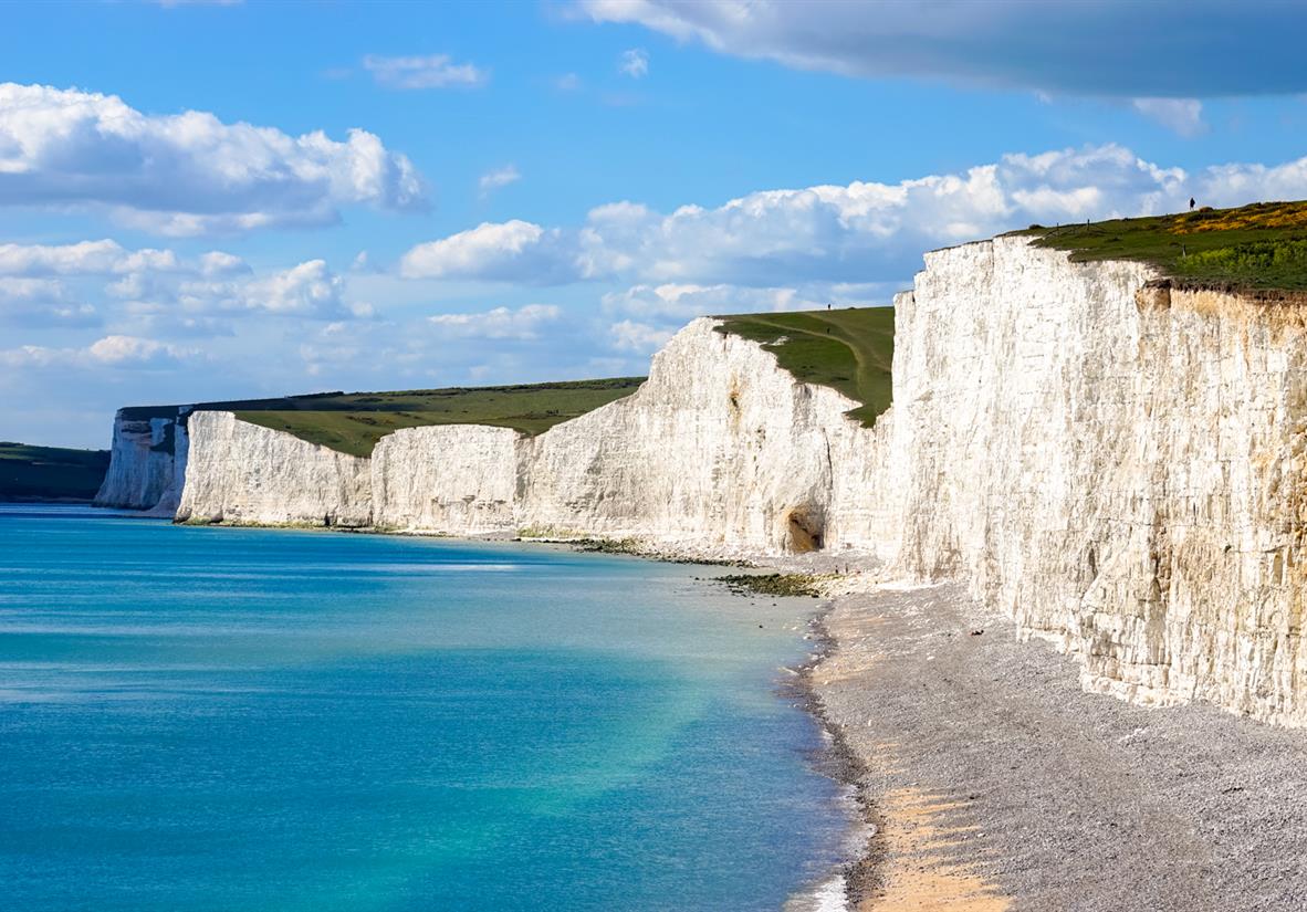 White chalk cliffs of Seven Sisters