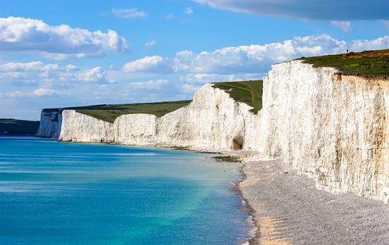 White chalk cliffs of Seven Sisters