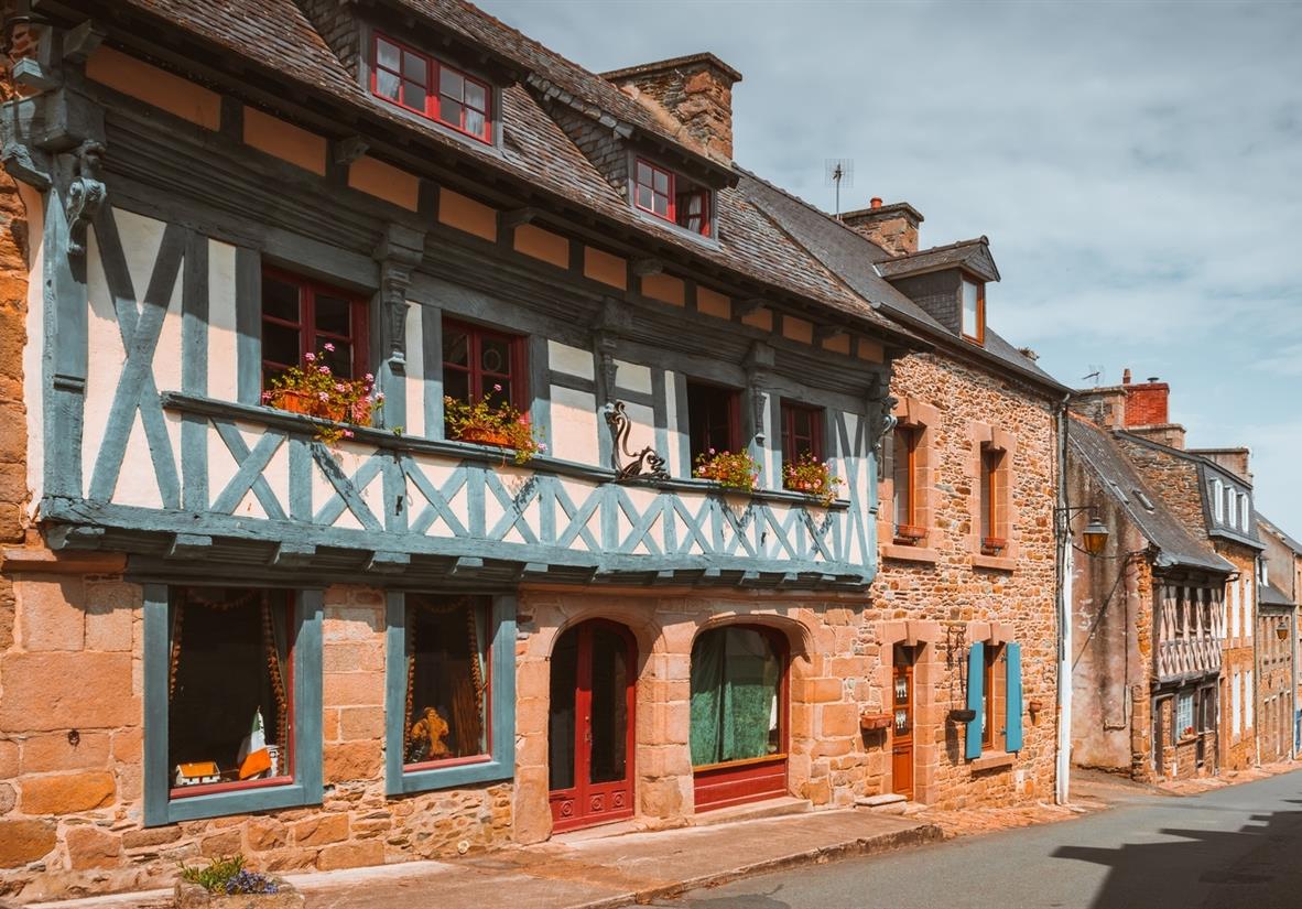 One of the many half-timbered houses in Tréguier