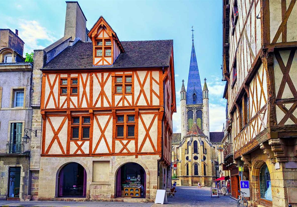 Colourful houses in Dijon