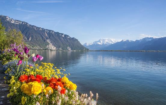 Start in Montreux, an der schweizer Riviera